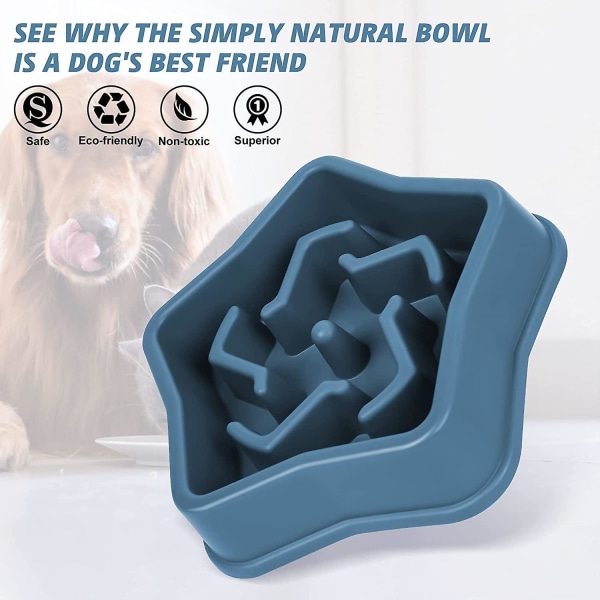Slow Feeder Dog Bowl - Maze Puzzle Feeder Dog Slow Feeder Bowl, Lila Hundskål Slow Feeder, 2 koppar Slow Feeder hundskålar för små, medelstora, (FMY)