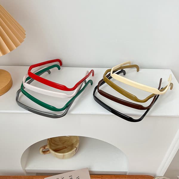 Firkantede Solbriller Hårbånd Solbriller Hårbånd Til Kvinder Beige (FMY) Red Width 14.5cm