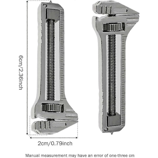 Mini Multiverktygsnyckel, Kompakt Multiverktyg i Titan, Mini Multiverktyg i Legering, Burk- och Flasköppnare för Vardagsbruk, Camping & Vandring (FMY) 2Pcs