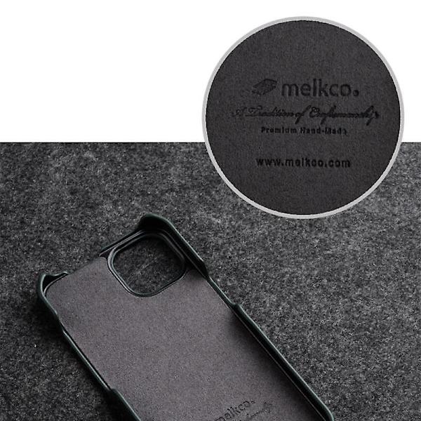 Vertikalt Flip-fodral för iPhone 13 i äkta läder med litchitextur + PC-skyddande skal (FMY) Black iPhone 13 6.1 inch