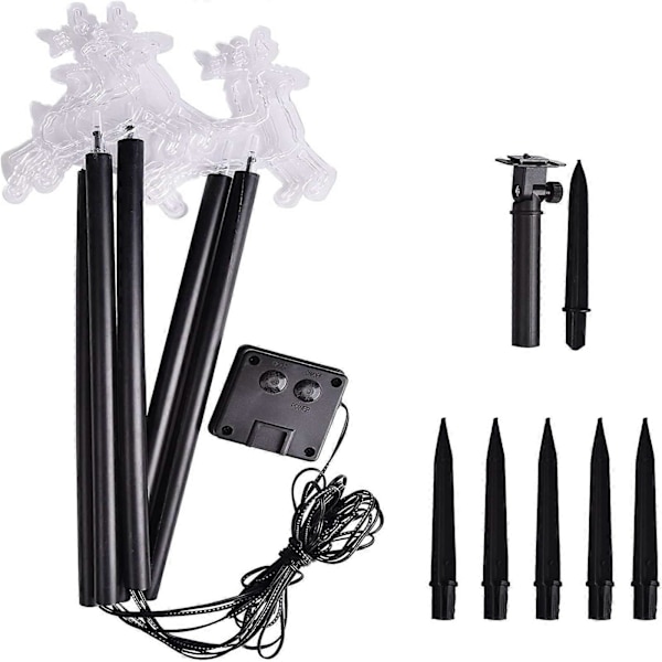 Juldekorationer 5-pack Jul Solcellslampor Utomhus Julträdgårdsskylt Julmönster Solcellslampa (FMY) B