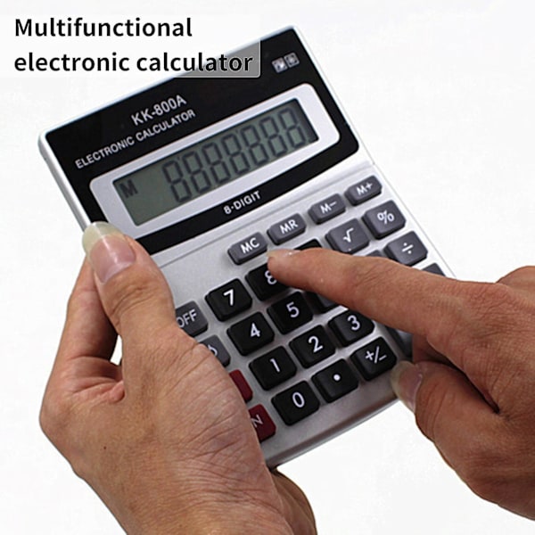 Kk-800a Elektronisk Lommeregner Multifunktionel Stor Skærm Finansfunktion 8 Cifre Skrivebordslommeregner Kontorartikler By  (FMY)