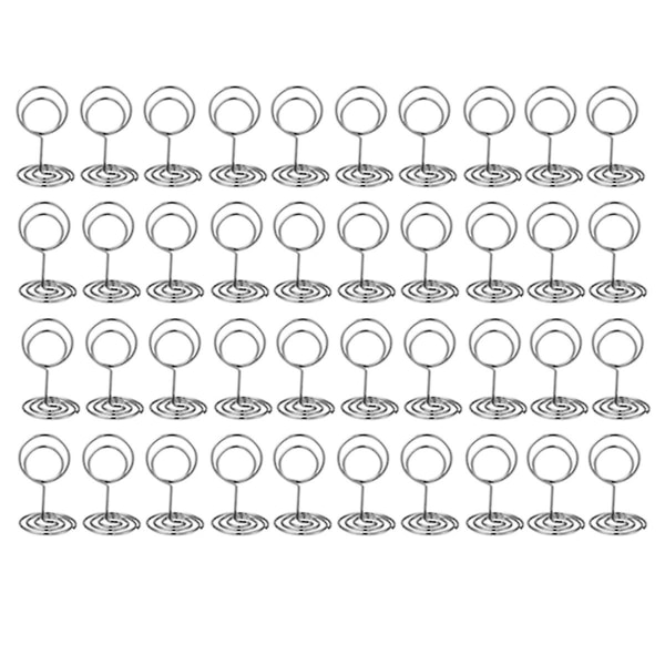 40 stk. Bordnummerholdere Pladskort Holder Kort Stativ Navn Menu Klips, Bordskilt Holdere Til Bryllup Fødselsdagsfest (FMY)