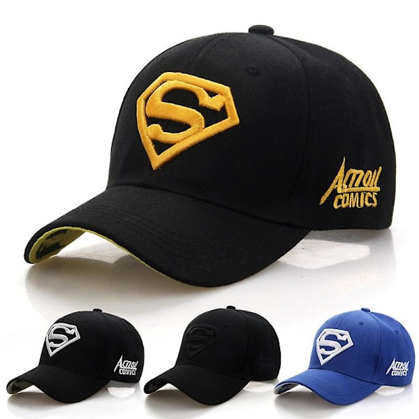 Bokstav Superman, Caps Casual Utendørs Baseball, Snapback Caps (FMY) SkyBule.White Adjustable