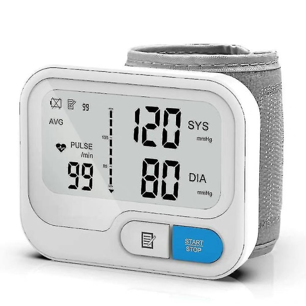 Automatisk digital blodtrycksmätare Handled Bp-manschett Hjärtfrekvens för hemmabruk (FMY)