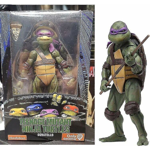 Ninja Turtles 1990 -elokuva 7 Neca Tmnt Teenage Movable Toys Mutant Action Figure (FMYED) Donatello