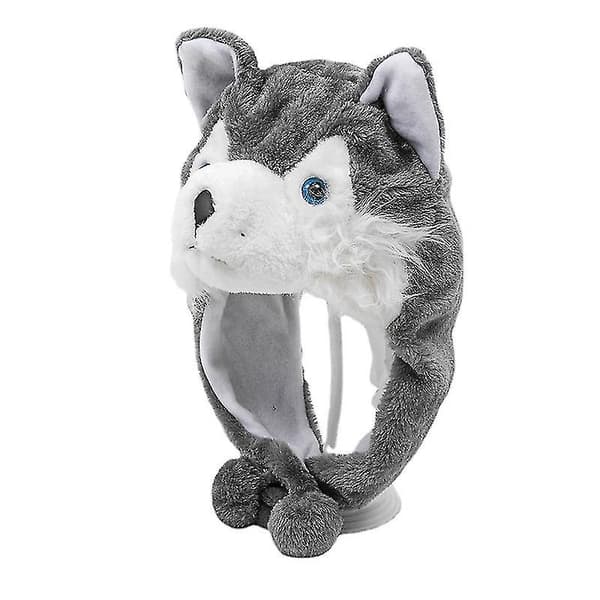Husky Timber Wolf Plysset Dyr Vinterhue Varmt Vinter (kort)  (FMY)