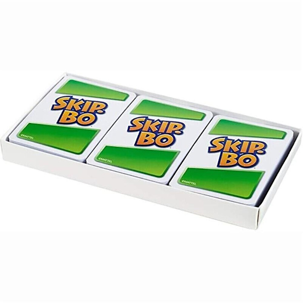 SKIP-BO korttipeli aikuisille ja lapsille, korttijärjestyspeli, perheen syntymäpäiväjuhlapeli, lahjakorttipeli (FMY)