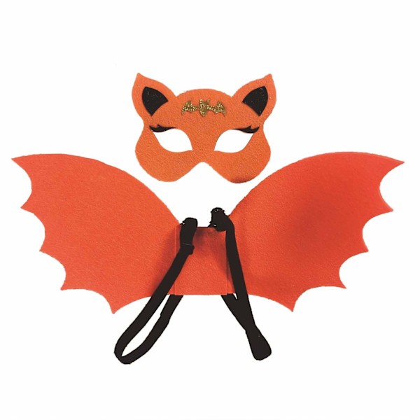 Rollespil Flagermusvinger Bløde og Behagelige Stof Til Halloween Party Favør Udveksling af Gaver (FMY) Orange 6-15years