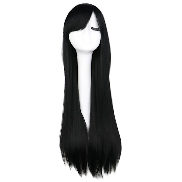 Wekity 80cm Vacker Charmig Cosplay Rak Hår Peruk, Svart, wz-1238  (FMY)