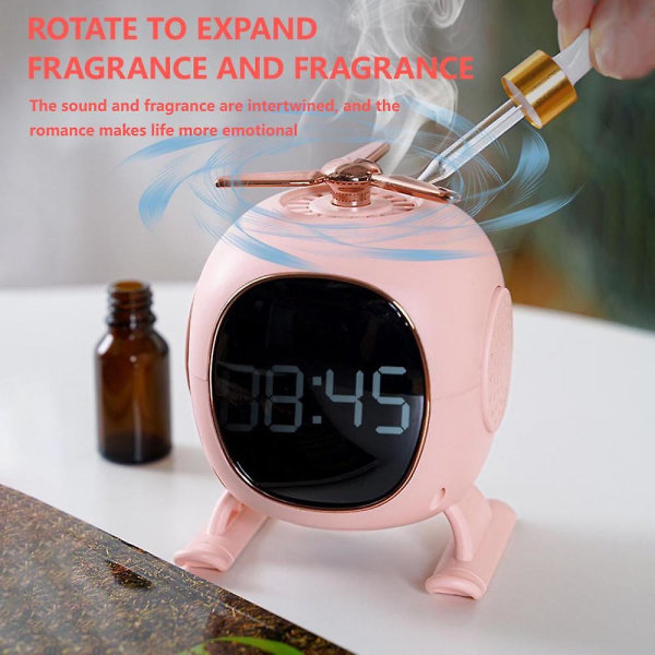 Speaker Alarm Clock, Multi-function Integrated Bluetooth Speaker With , Retro Small Plane Desktop Creative Gift(pink)  (FMY)