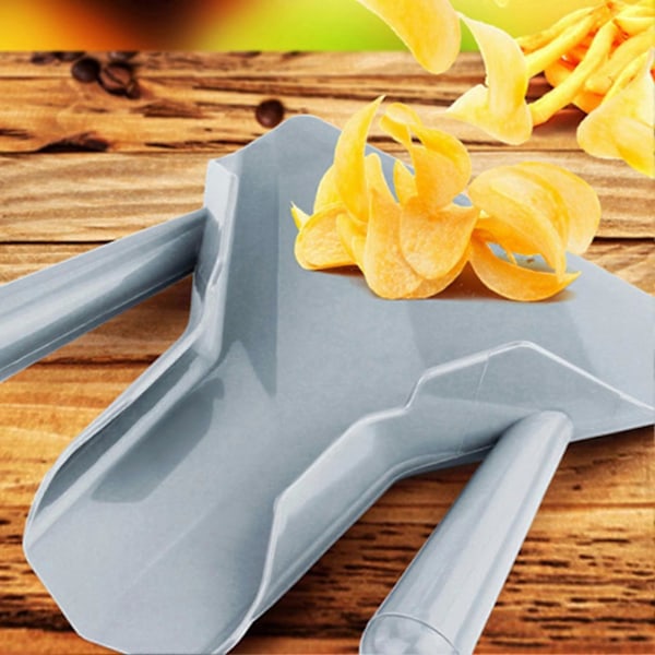 Multifunksjonell Chips Scoop Hygienisk Plastikk Burrfri Praktisk Pommes Frites Spade for Hjemmet KAESI(FMY) A
