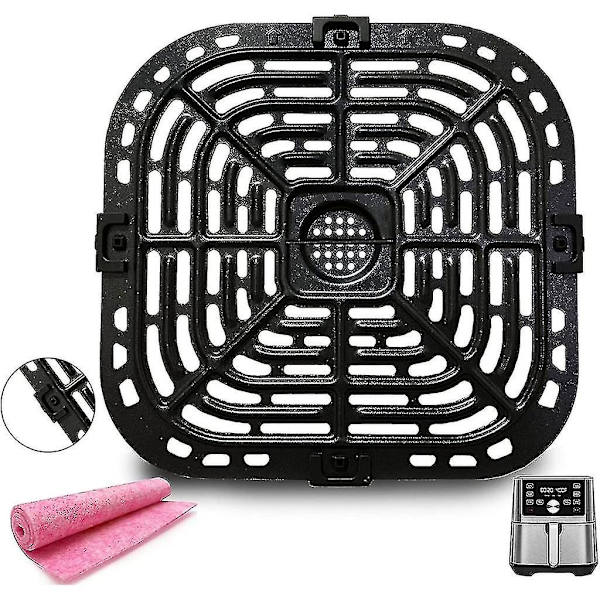 Ersättningsgrillplatta för Air Fryer Crispers till Instant Vortex 6qt (FMY) With 4 rubber pad