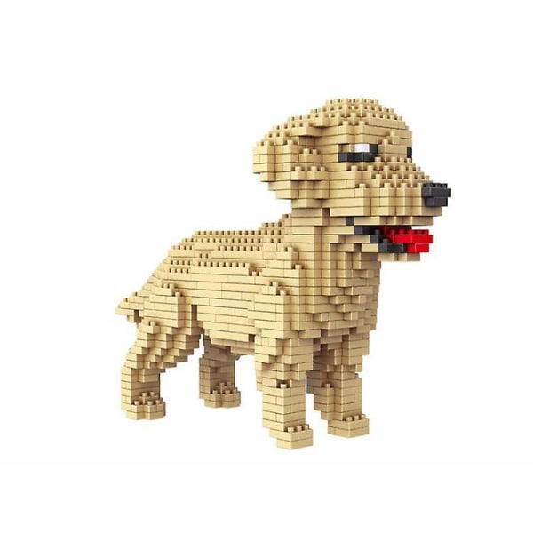 950 styks bygningsfigur til Golden Retriever Hunde (labrador Retriever), der skal samles med nanoblokke. (FMY)