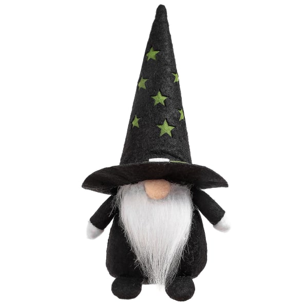 Halloween Witch Gnome Hollow Star Hat Elf Dwarf Figurine Ornament Leksak för Thanksgiving Farmhouse Kök Tiered bricka (FMY)