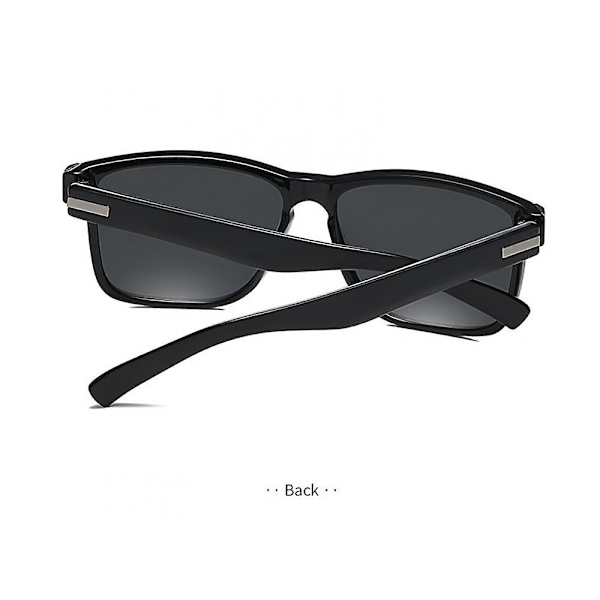 Ljus svart ram Alla Graysunglasses Herrsport Solglasögon Nya Polariserad Ram Fyrkantig Mode Polariserad Solglasögon Utomhus Herrsolglasögon (FMY)