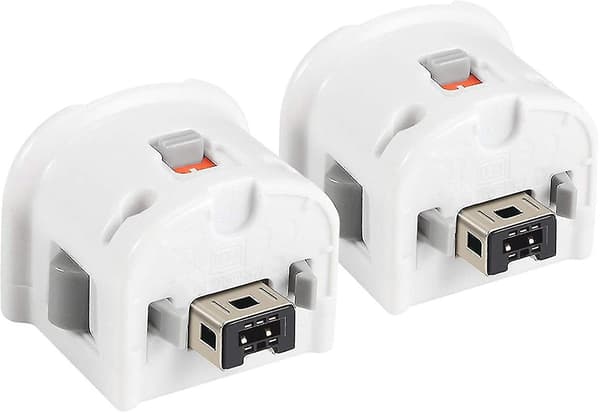2 Motion Plus Adapter Sensor til Wii Remote Controller, Motion Plus Adapter Accelerator Erstatning til Wii Motion Plus Adapter (FMY) White