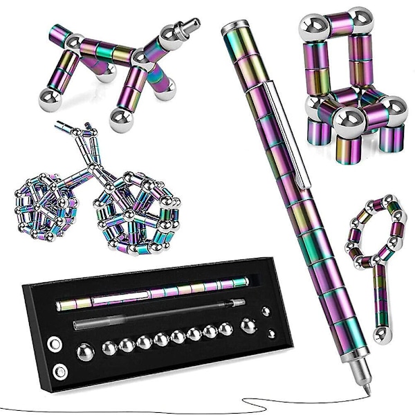 Magnetic Fidget Pen Multifunctional Deformable Magic Writiing Decompression Toy,100% New  (FMY)