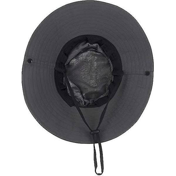 Dam sommar solhatt bred brätte utomhus UV-skydd hatt hopfällbar hästsvans hink keps för strand fiske vandring  (FMY) Grey