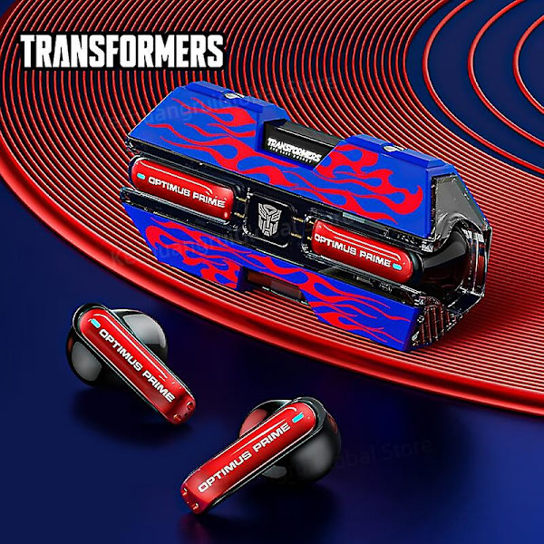 Transformers TFT01 Trådlösa Bluetooth 5.3 Hörlurar Gaming Öronproppar Låg Latens Gamer Headset TWS Brusreducerande Hörlurar Nya (FMY) Black