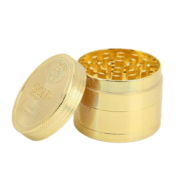 40mm Kryddkvarn 4 Lager Aluminiumlegering Guldpeng Design Kryddkross för Hemmakök (FMY) 5 5