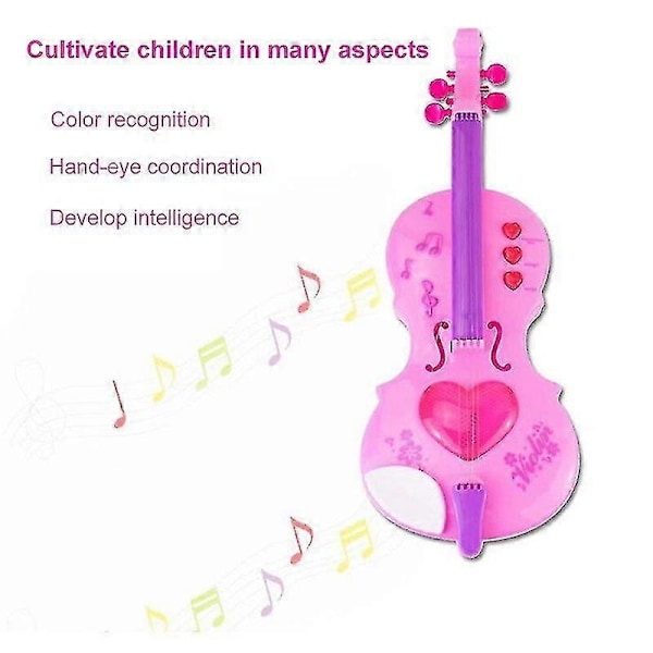 Børne Simulations Violin Legetøj Elektrisk Musikinstrument Med Musik Demo Lyde Tidlig (FMY)