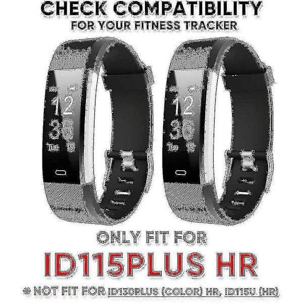 2 stk. Veryfitpro Id115plus Hr Udskiftningsbånd til Veryfit Pro Id115plus Hr Fitness Tracker Smartwatch (FMY) blue-green