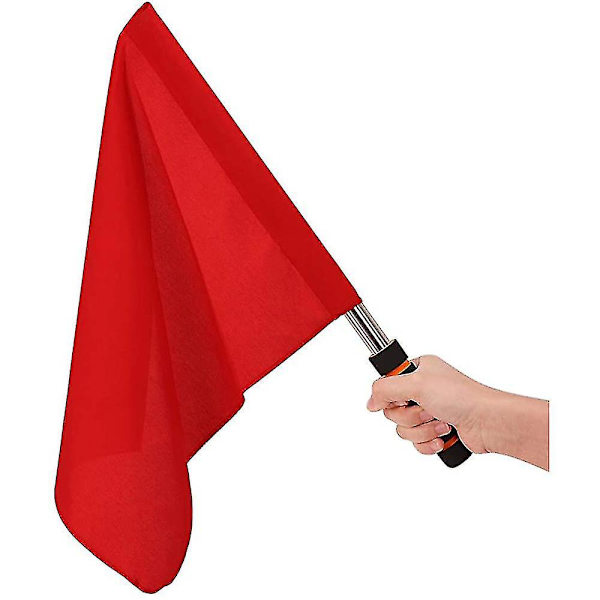 Domarflagga i rostfritt stål, kommandosignalflagga, röd signalflagga, svampgrepp, specialpatrullprestanda (FMY) red