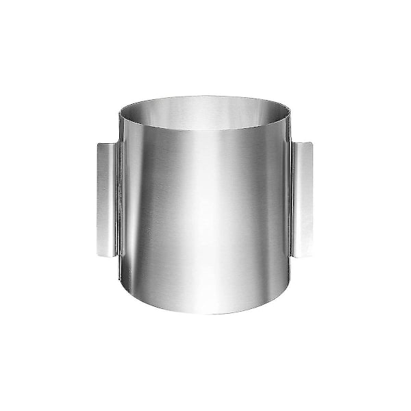 Justerbar Kakerings Hög 20 Cm - Rostfritt Stål Bakringsring Justerbar - Hög Bakform För Ea  (FMY) silver