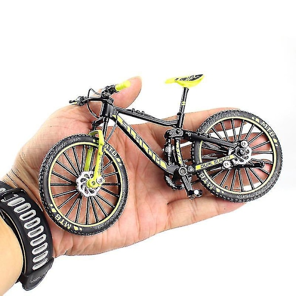 Mini 1:10 Legering Cykel Model Dasktop Simulation Ornament Finger Mountain Bikes Legetøj (FMY) Green