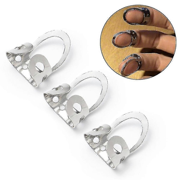 Rostfria Gitarrfingerplock Justerbara Finger Tummeplock För Gitarr Banjo 8st - Jxlgv  (FMY)