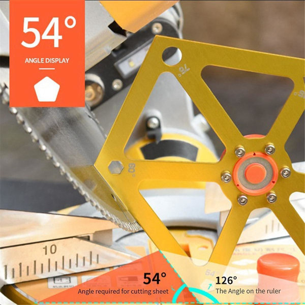 Træbearbejdningsvinkelmåler Savmaskine Skæremaskine Bord Sav Vinkeljusteringsværktøj Multifunktionel Hexagon Måler (FMY)