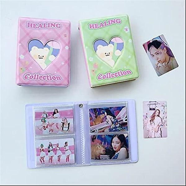 80 lommer mini fotoalbum til Fujifilm Instax Mini 7s 8 8+ 9 25 26 50s 70 90 Instant Camera & Kpop Photocard Binder Holder Book (grøn) (FMY)