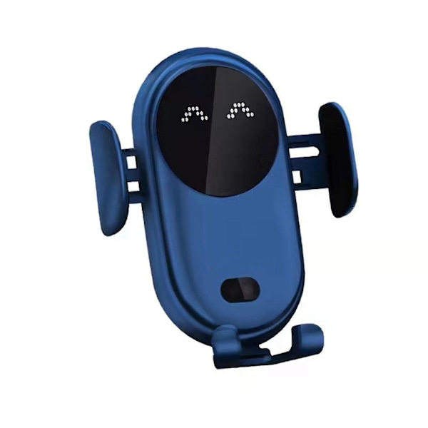 Smart Bil Trådløs Lader Telefonholder Smart Automatisk Sensor Biltelefonholder (FMY) Blue