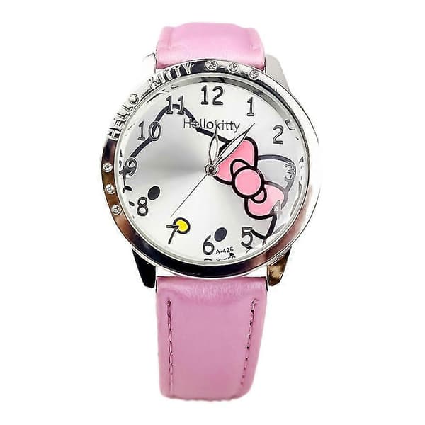 Hello Kitty Klocka för Barn Quartz Armbandsur Presenter (FMY) Pink White