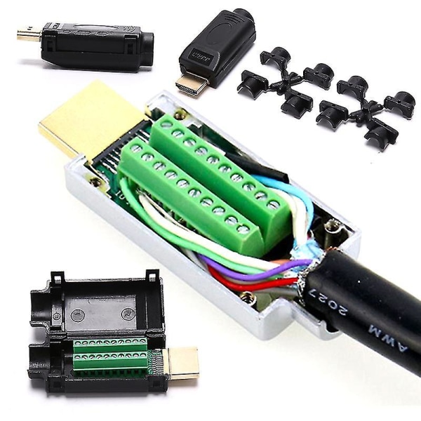 HDMI 2.0 Adapter Connector Breakout till 20p terminalkort med hölje Shell Hfmqv (FMY)