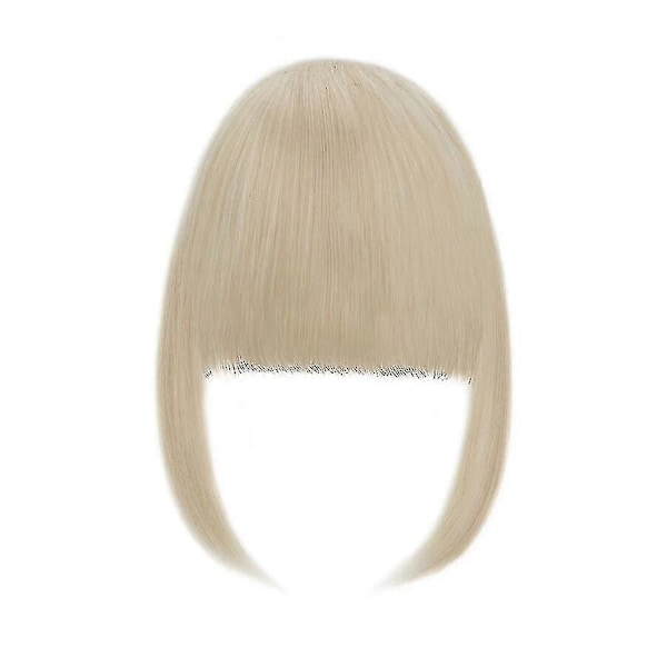 Clip-in Hårpannelugg Extensions Fransk Hårpannelugg Ryddig Hårpannelugg Hårdeler (FMY) bleachblonde 28cm