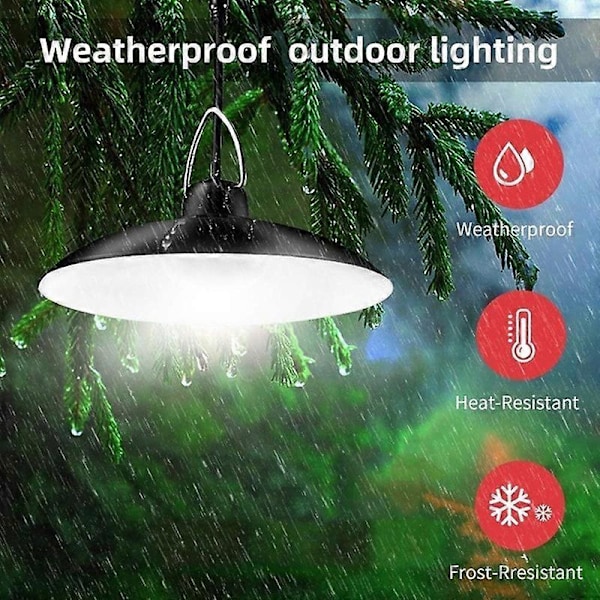 Kaksipäinen aurinkoriipusvalaisin ulko- ja sisäkäyttöön, vedenpitävä 60 LED aurinkolamppu vetokytkimellä puutarhan valonheittimeen (FMY) 1Head-White