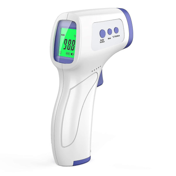 Berøringsfritt termometer for voksne, pannetermometer for feber, kroppstermometer og overflatetermometer (FMY)