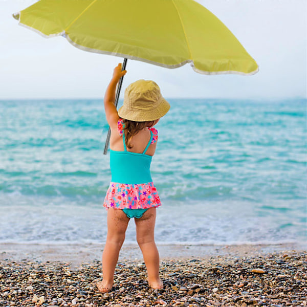 Strandstole og Parasol Udendørs Strand Foldsammenlig Multifunktionel Bærbar Dækstol til Børn (FMY) White