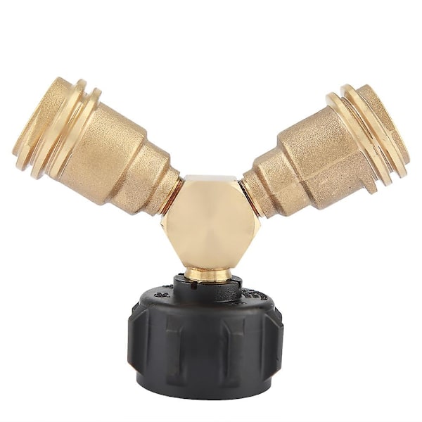 Tank Gass Propane Y-Splitter Tee Adapter Connector Valve For Utendørs BBQ Cylinder (DPD)