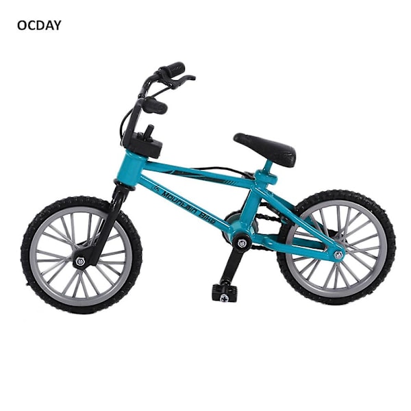 Mini-kokoinen sormipyörä leluilla ja jarruköydellä, sininen, simuloitu alumiininen sormi-BMX-pyörä, lasten opetuslelu (FMY)