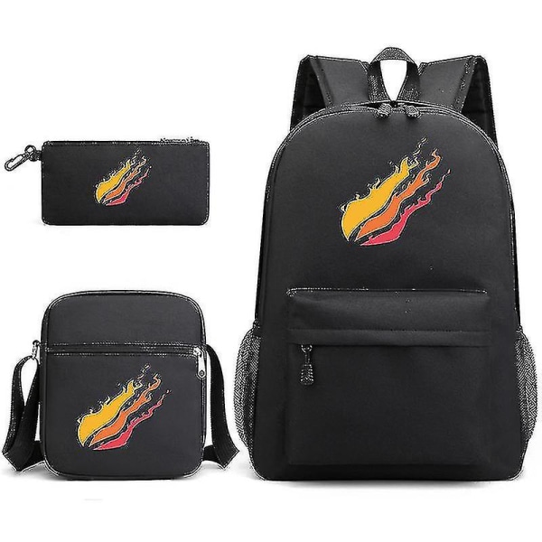 Prestonplayz rygsæk afslappet skoletaske i tre dele (FMY) BLACK