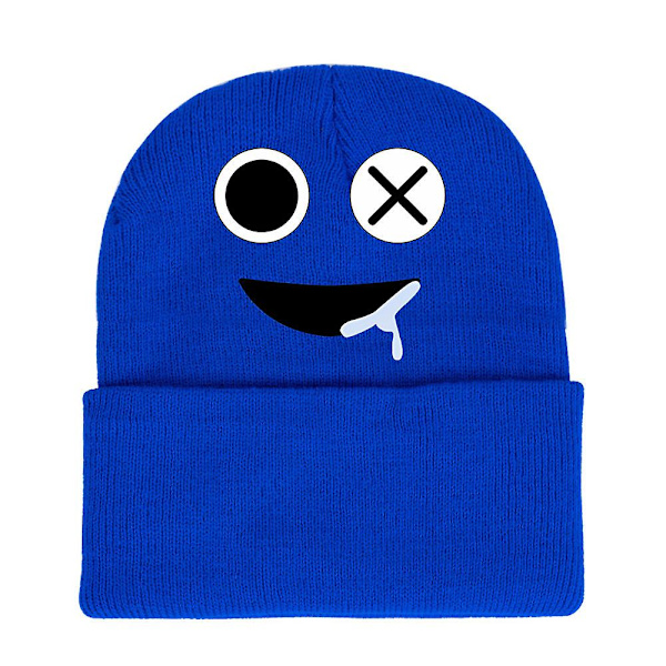 Roblox Rainbow Friends Beaniehatt - Unisex Vintervarm Stickad Stretchmössa - Julgåva (FMY) Royal Blue