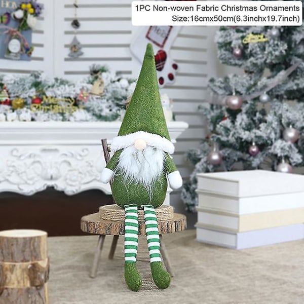 Jul Ansigtsløs Dukke Gnome 2023 Glædelig Julepynt til hjemmet Julepynt Xmas Navidad Natal nytår 2024 (FMY) 8