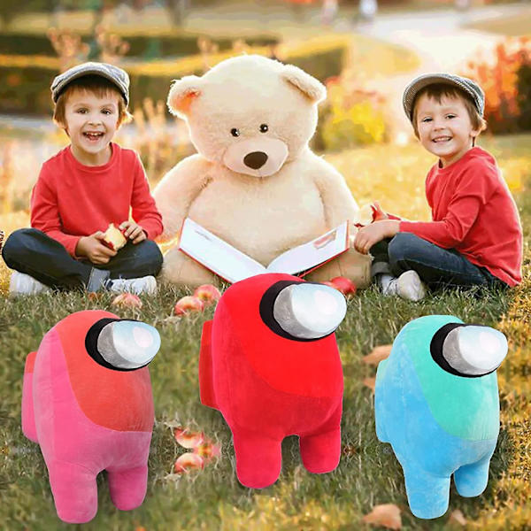 Among Us Plyschleksaker 12 tum Söta Plushies Fyllda Djurleksaker Med Utstående Ögon Underbara Presenter För Spelentusiaster Eller Barn (FMY) Red