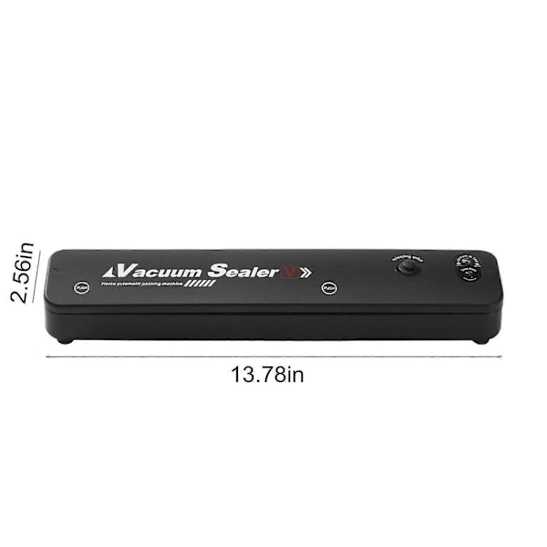 Vakuumforsegler, Fødevare Vakuumforsegler Maskine, Automatisk Fødevare Vakuumforsegler til Madkonservering Forseglingspakkesystem Udsalg -Yx (FMY) Black Free Size