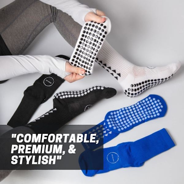 Edge Grip Socks Fotbollssockor - Herrfotbollssockor Anti-Halksockor Vita Fotbollssockor Halksäkra Sockor För Män (FMY) Red 1 pair