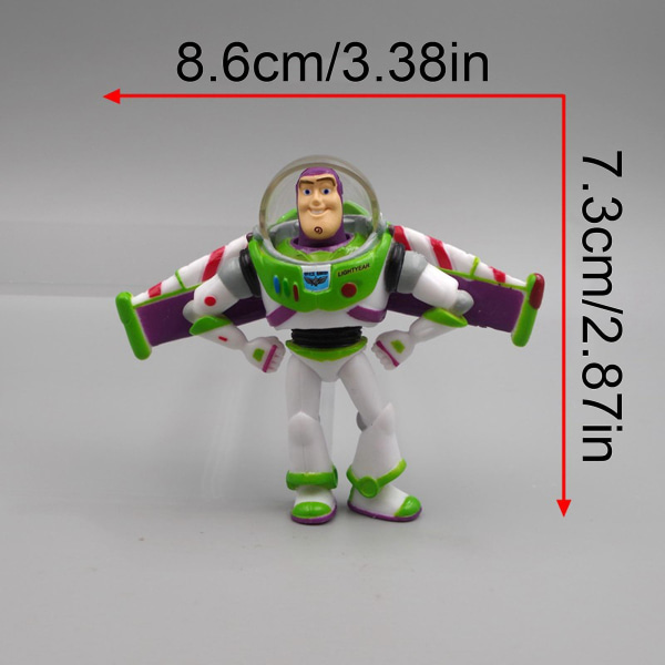 Anime Figur Buzz Lightyear Skrivbordsdekorationer Samling Dockväska Bilnyckelring Heminredning Födelsedagspresenter  (FMY) Style3