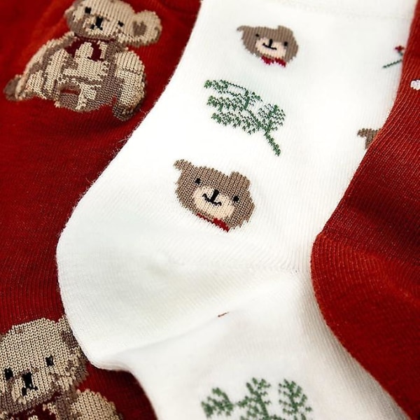 Festlige sokker til damer | Søte mannskapssokker | Morsomt og koselig design (FMY)